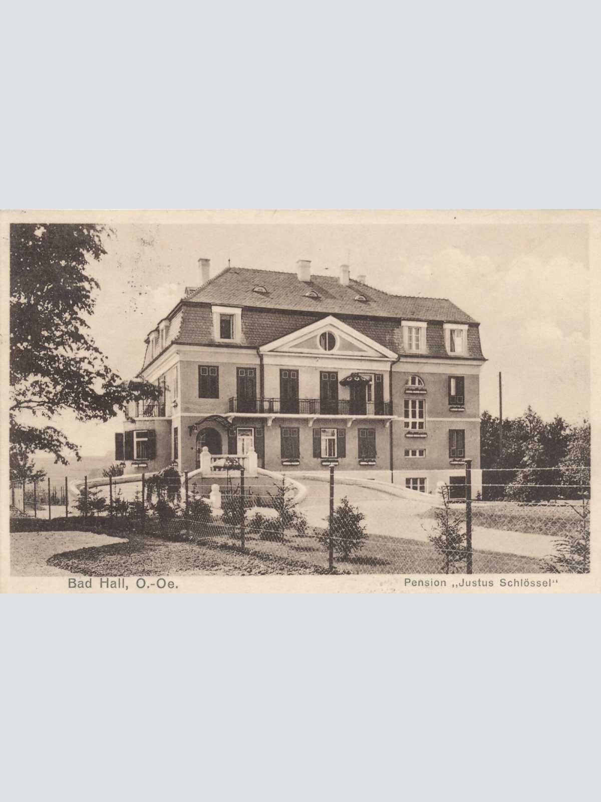 AK aus Bad Hall mit Pension Justus Schlössl Oberösterreich (7599)