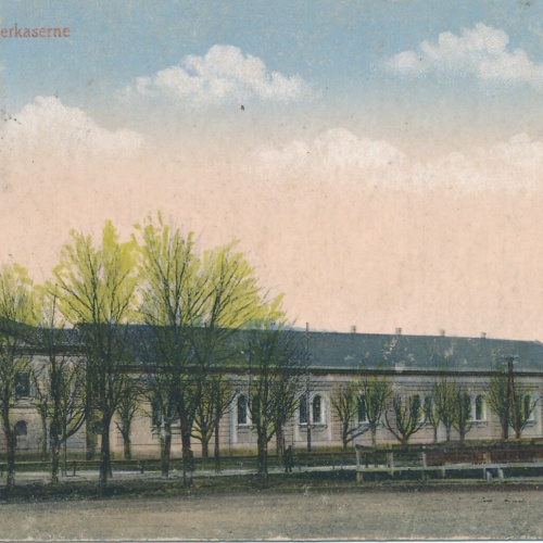 AK aus Wels mit Dragonerkaserne Oberösterreich (7601)