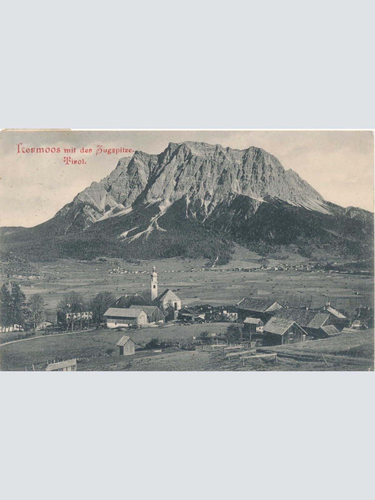 AK aus Lermoos mit Zugspitze Tirol (7966)