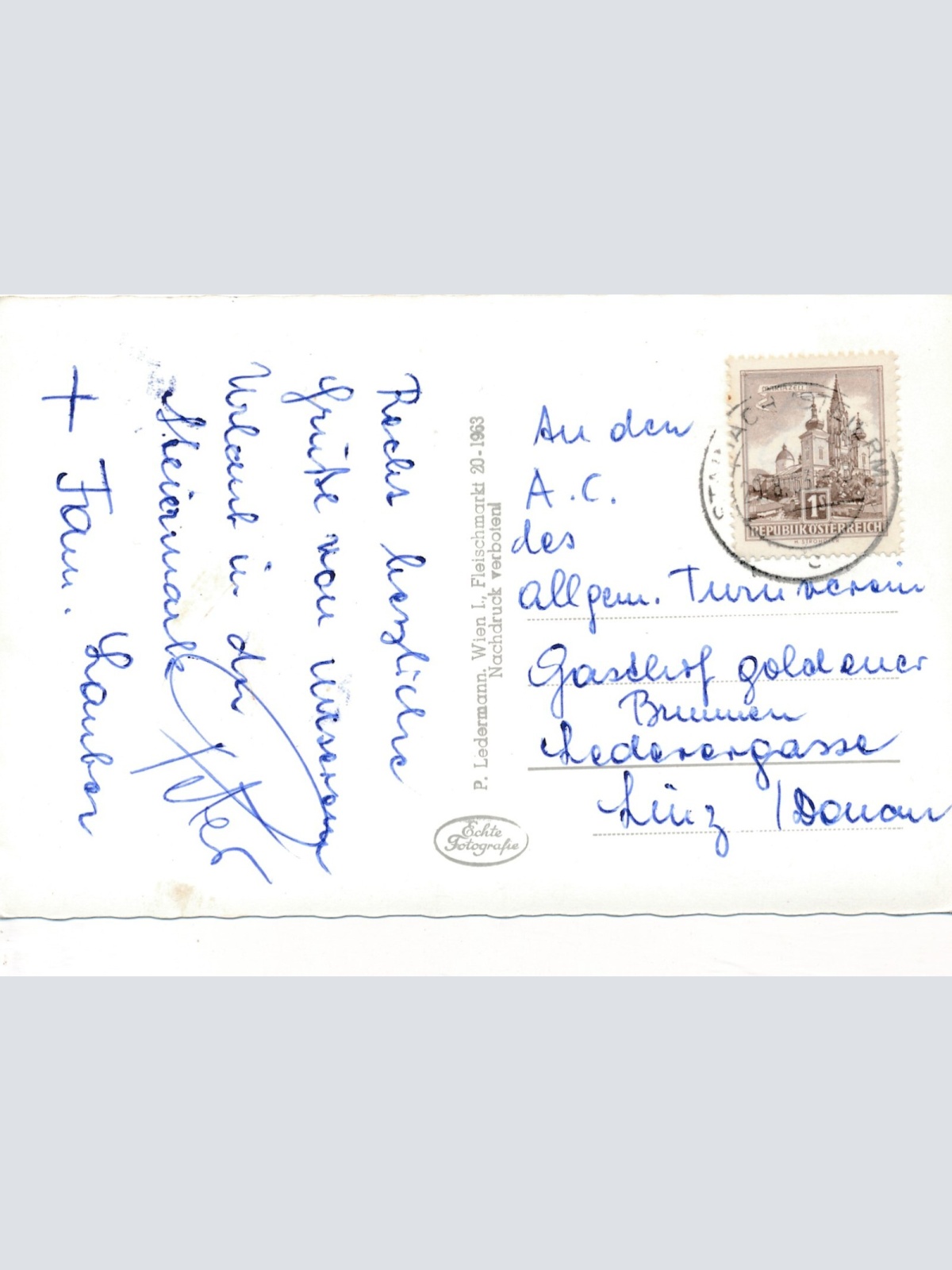 AK vom Schloss Trautenfels mit Grimming Steiermark (7523)