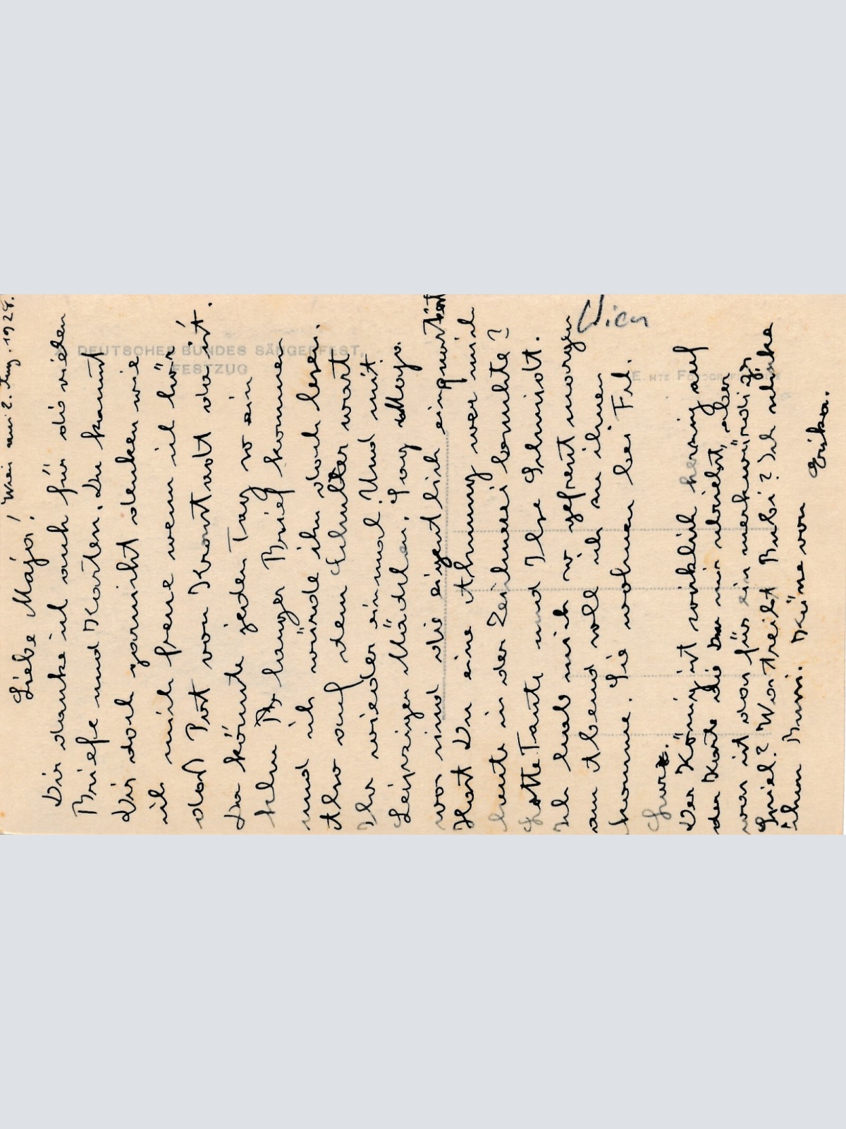 AK aus Wien Sängerfest mit gruppe aus Südtirol (7553)