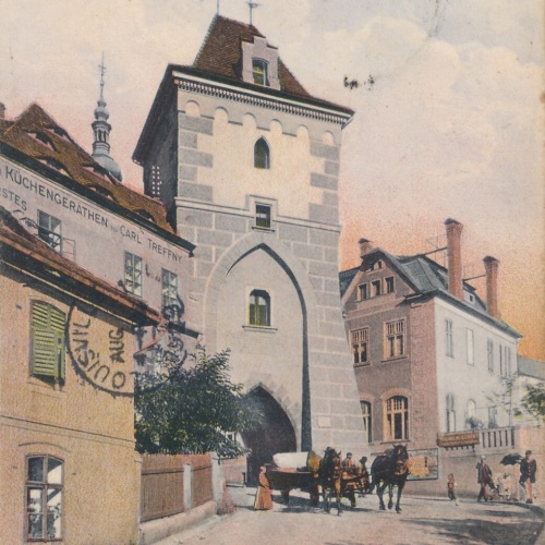 AK aus Saaz Priestertor Tschechoslowakei (7560)