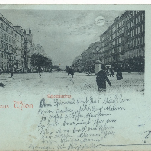 Mondschein - Karte gruss aus Wien Schottering (7539)