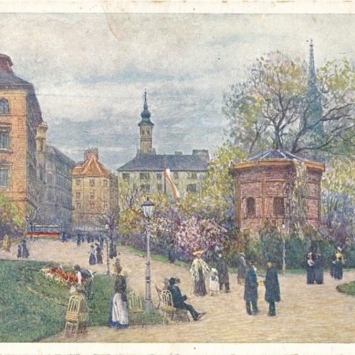 AK aus Wien Stadtpark Gartenpartie (7543)