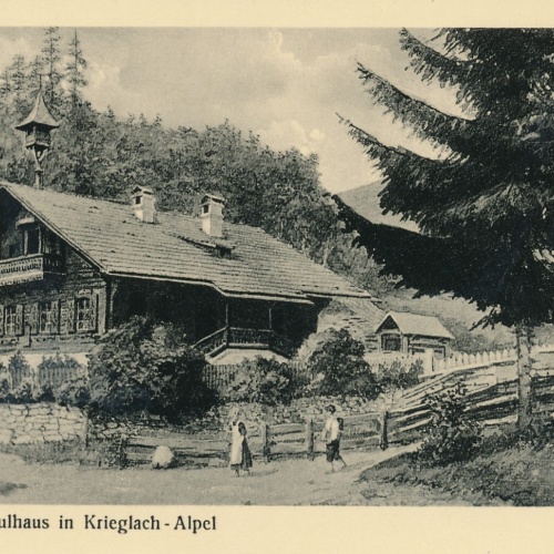 AK aus Krieglach mit Peter Roseggers Waldschule Steiermark (8039)
