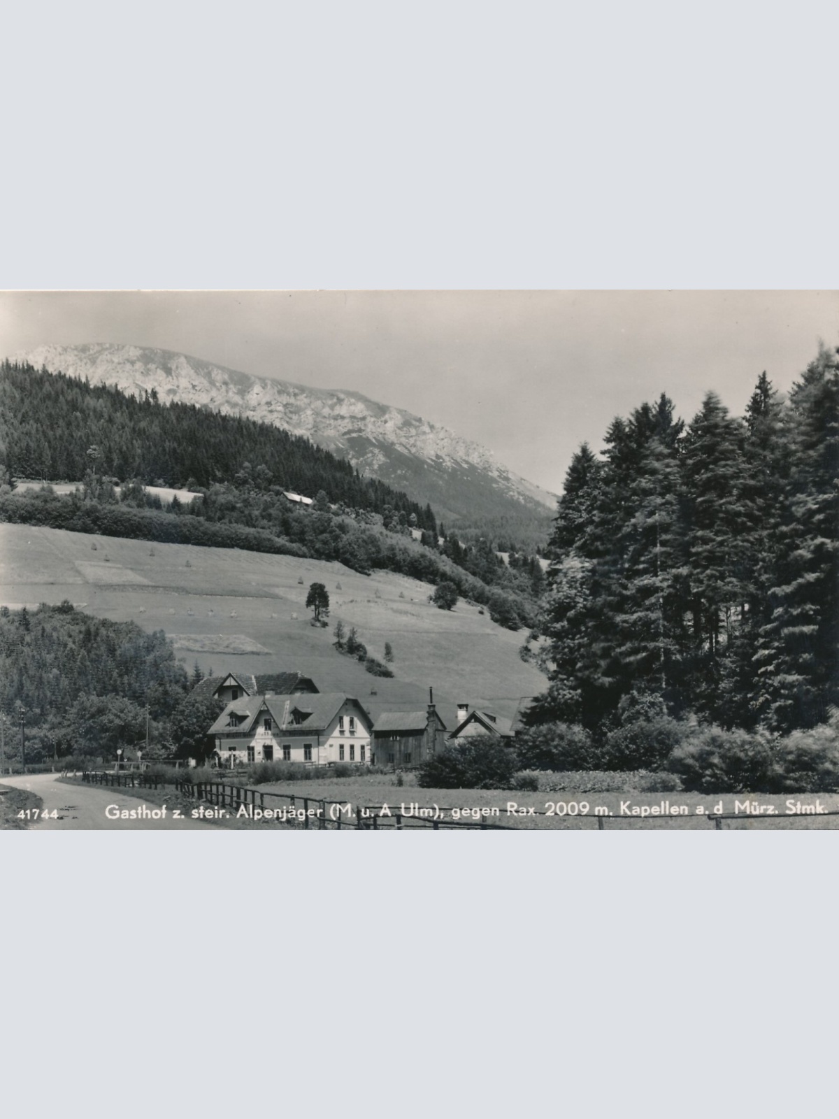 AK aus Kapellen an der Mürz mit Gasthof Alpenjäger Steiermark (8033)