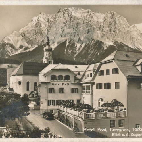 AK aus Lermoos mit Hotel Post Tirol (7969)