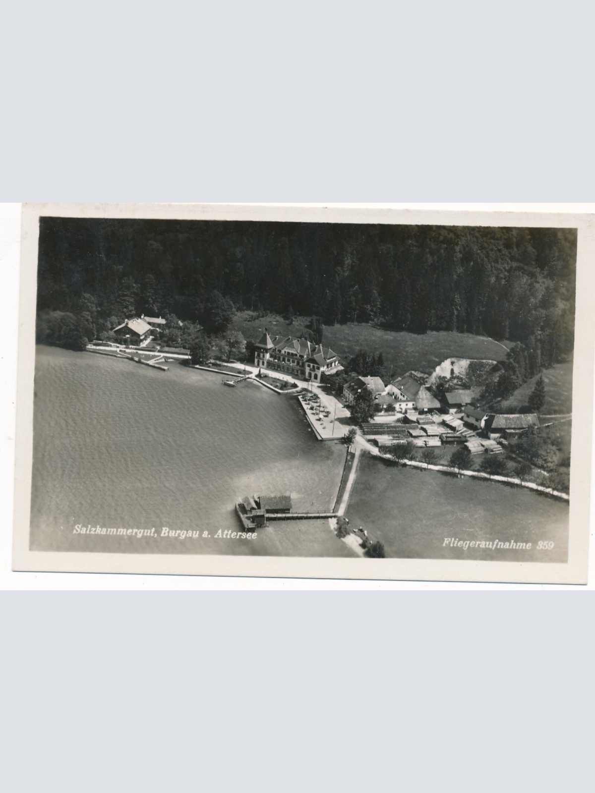 AK aus Burgau am Attersee Fliegeraufnahme 359 Oberösterreich (7990)
