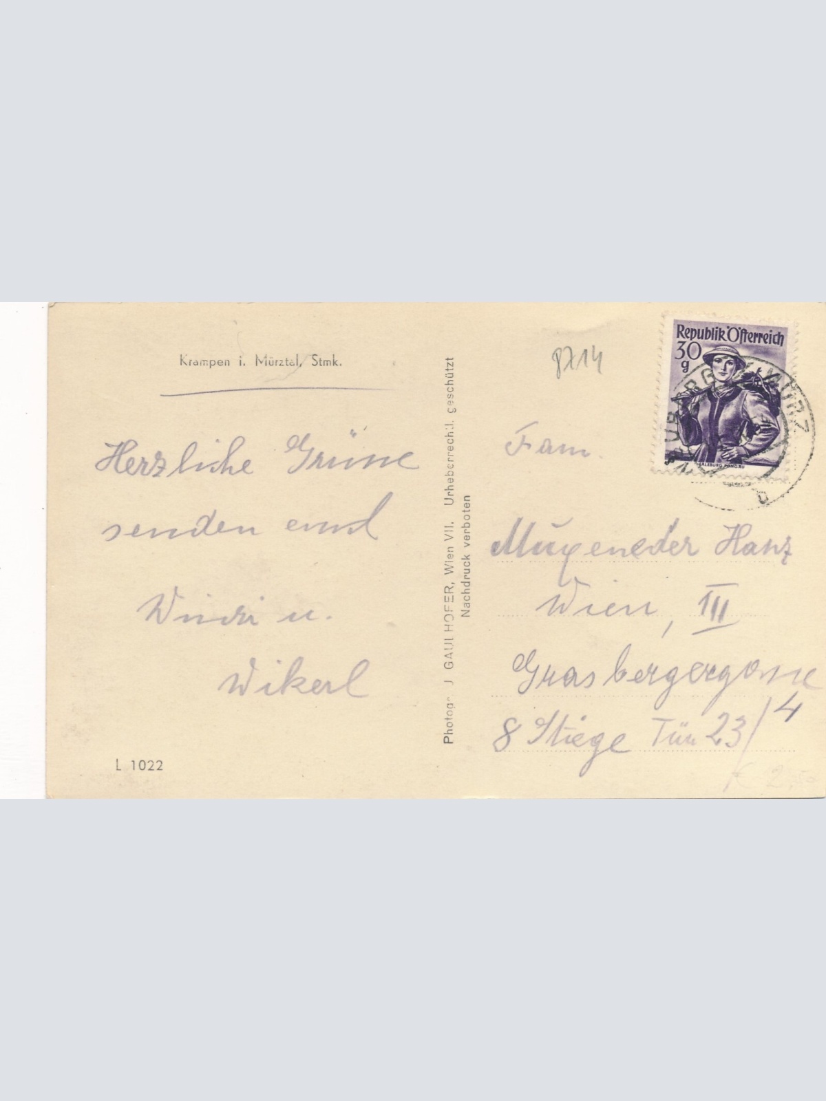 AK aus Krampen im Mürztal Steiermark (8009)