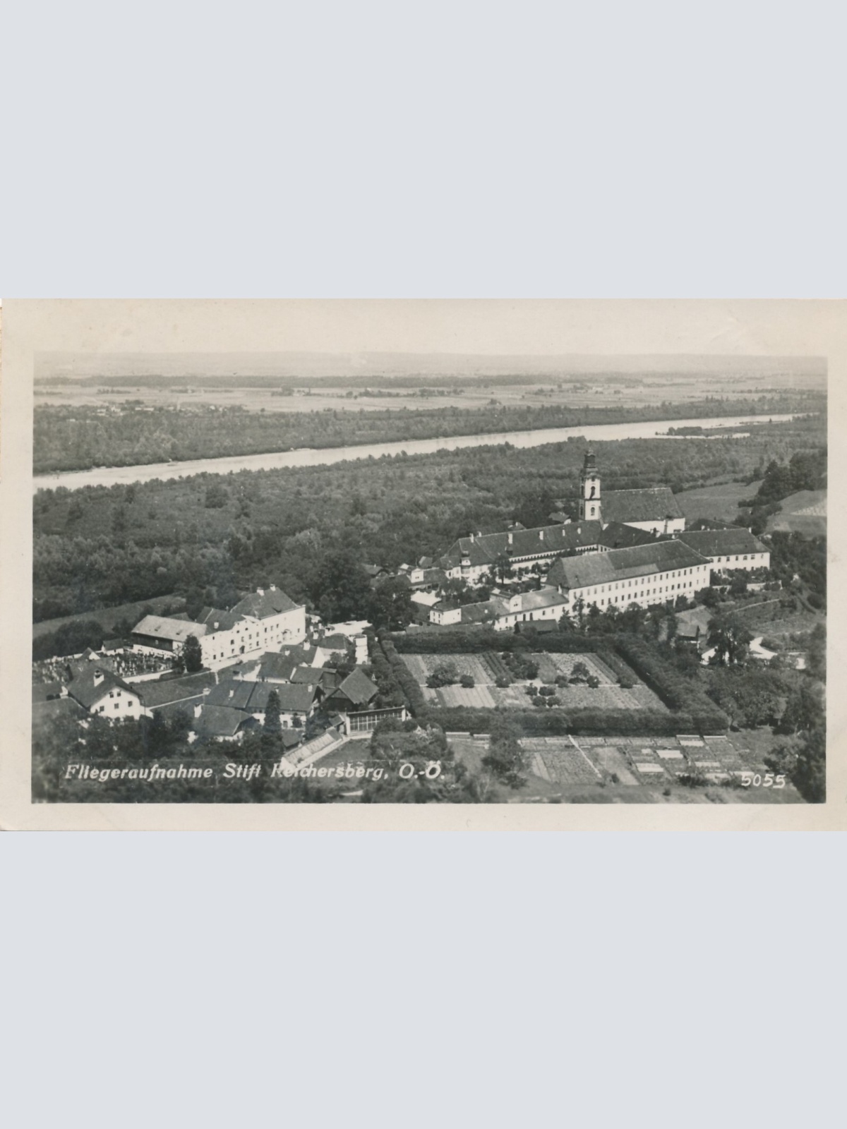 AK vom Stift Kerchersberg Fliegeraufnahme Oberösterreich Ansichtskarte (8208)