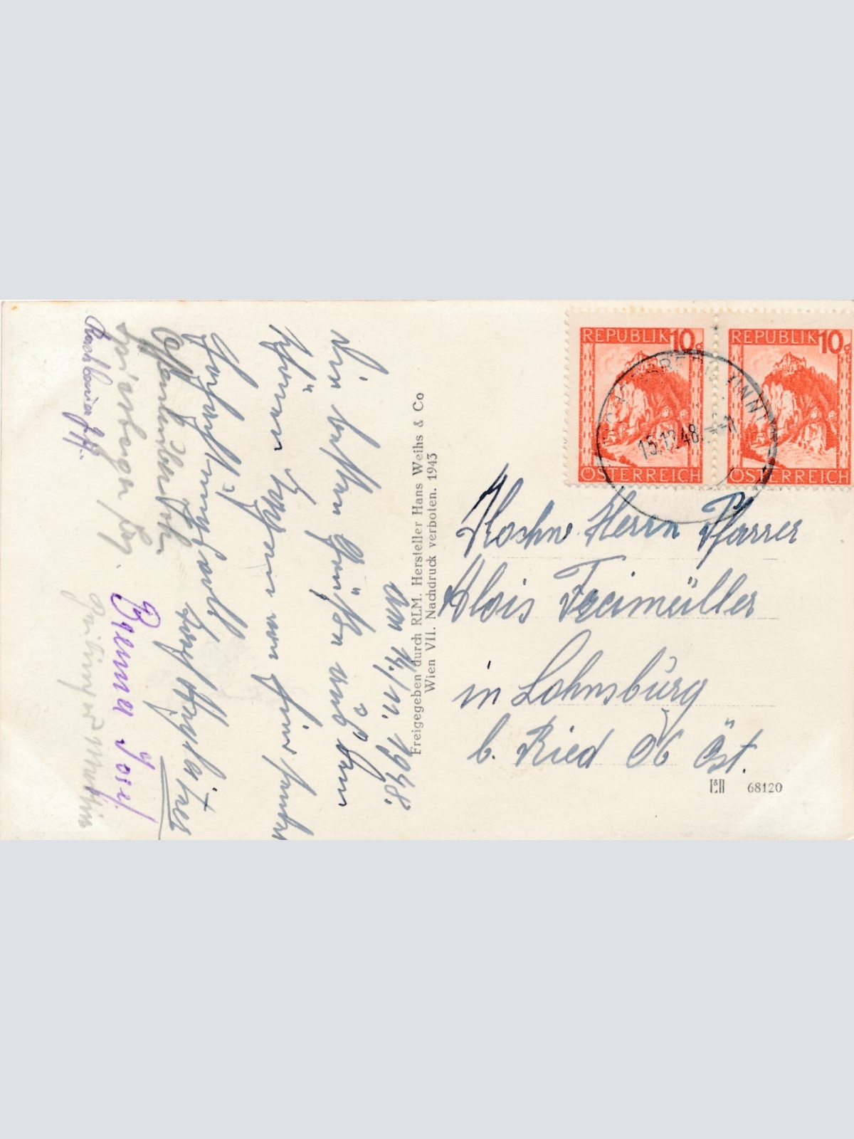 AK vom Stift Kerchersberg Fliegeraufnahme Oberösterreich Ansichtskarte (8208)