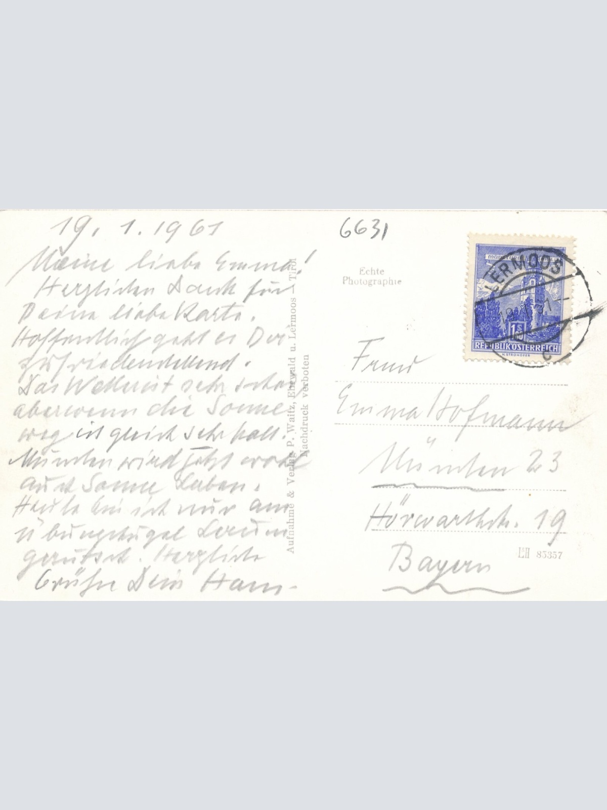 AK aus Lermoos Tirol (6551)