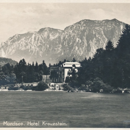 AK aus Mondsee mit Hotel Kreuzstein Oberösterreich Ansichtskarte (8196)