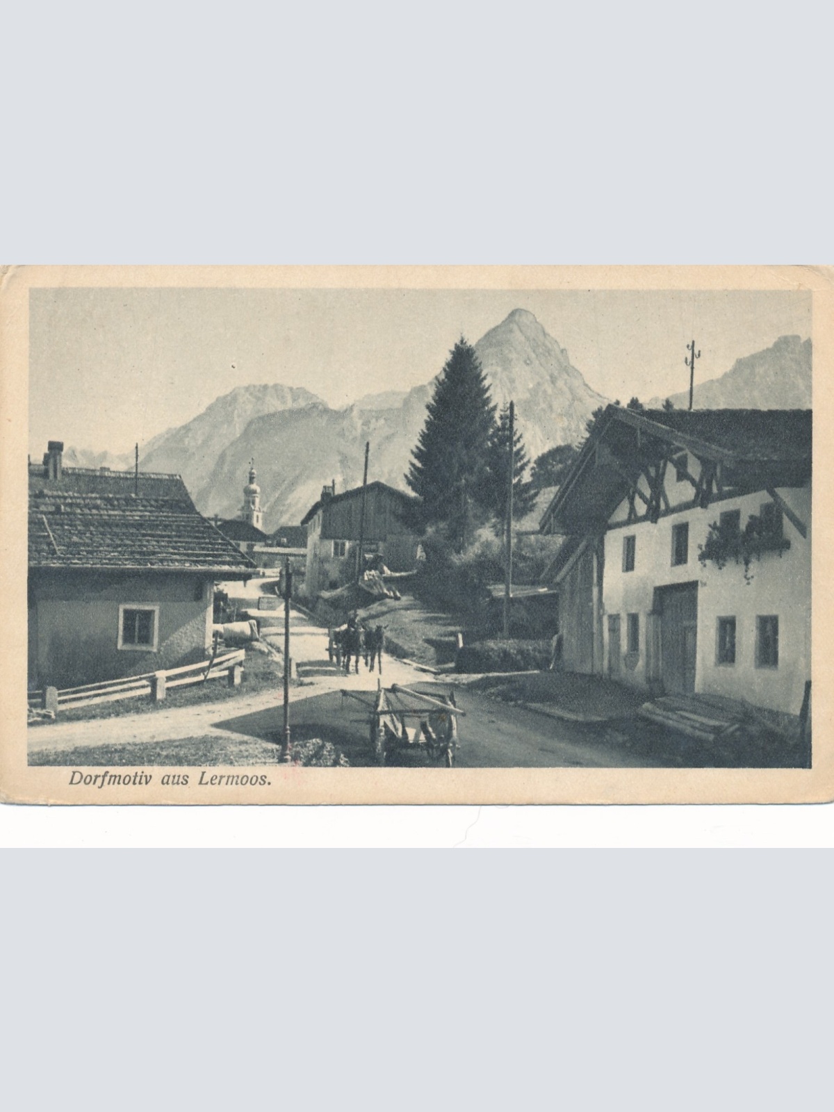 AK aus Lermoos mit Kutsche Tirol (6554)