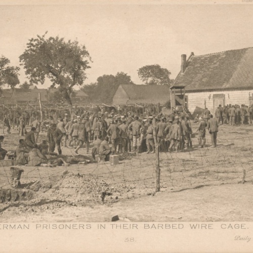 AK aus England mit einem Gefangenenlager und Durstige Deutsche Soldaten (6520)