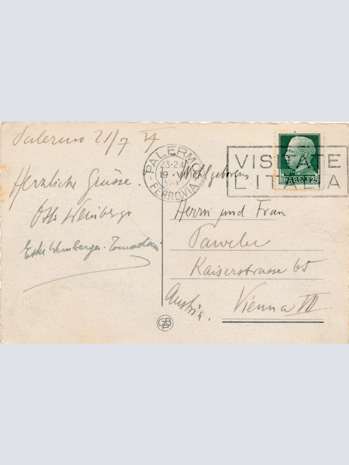 AK aus Palermo Ansichtskarte Italien (8152)