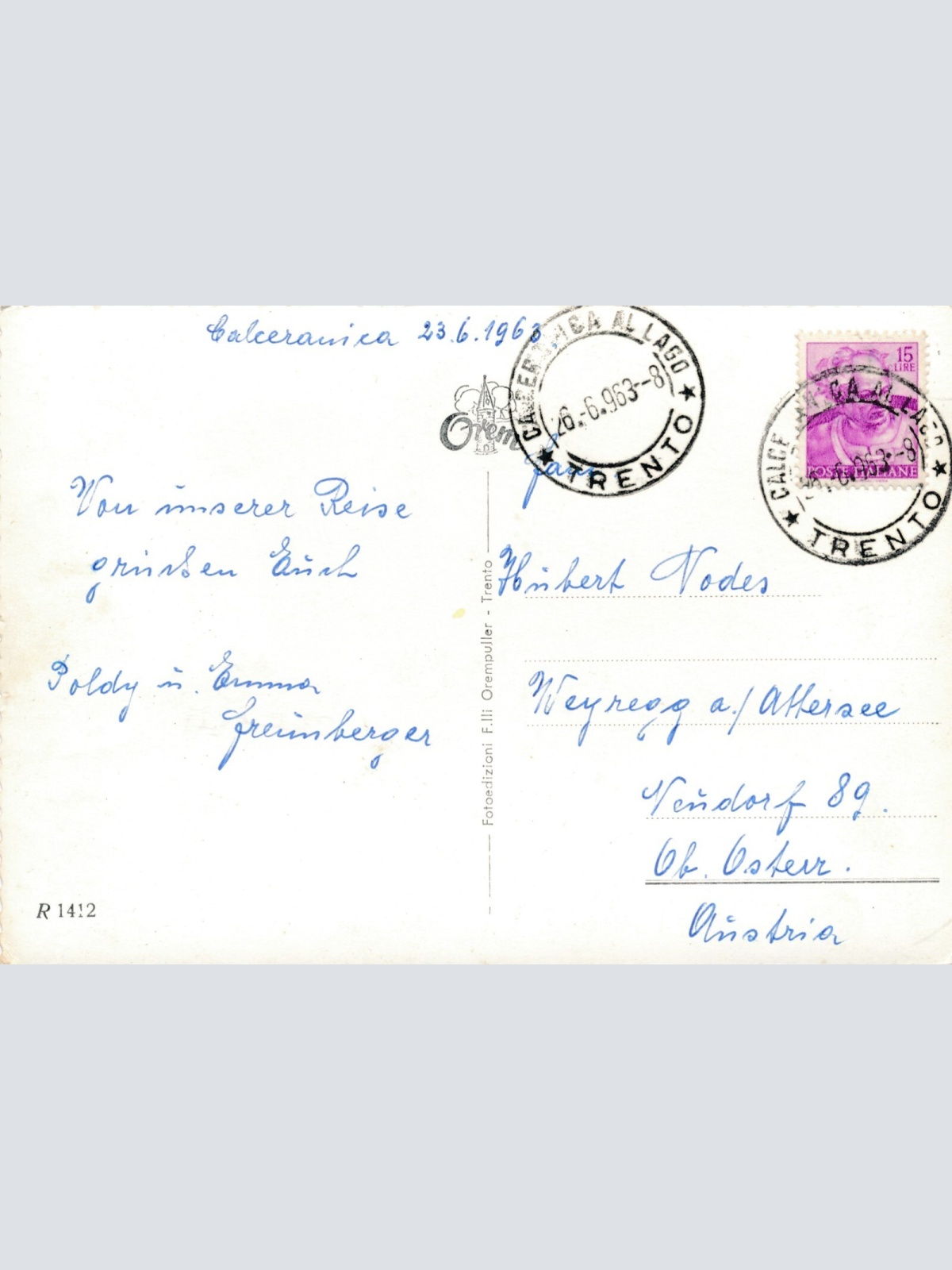 AK aus Calceranica Mehrbildkarte Ansichtskarte Italien (8148)