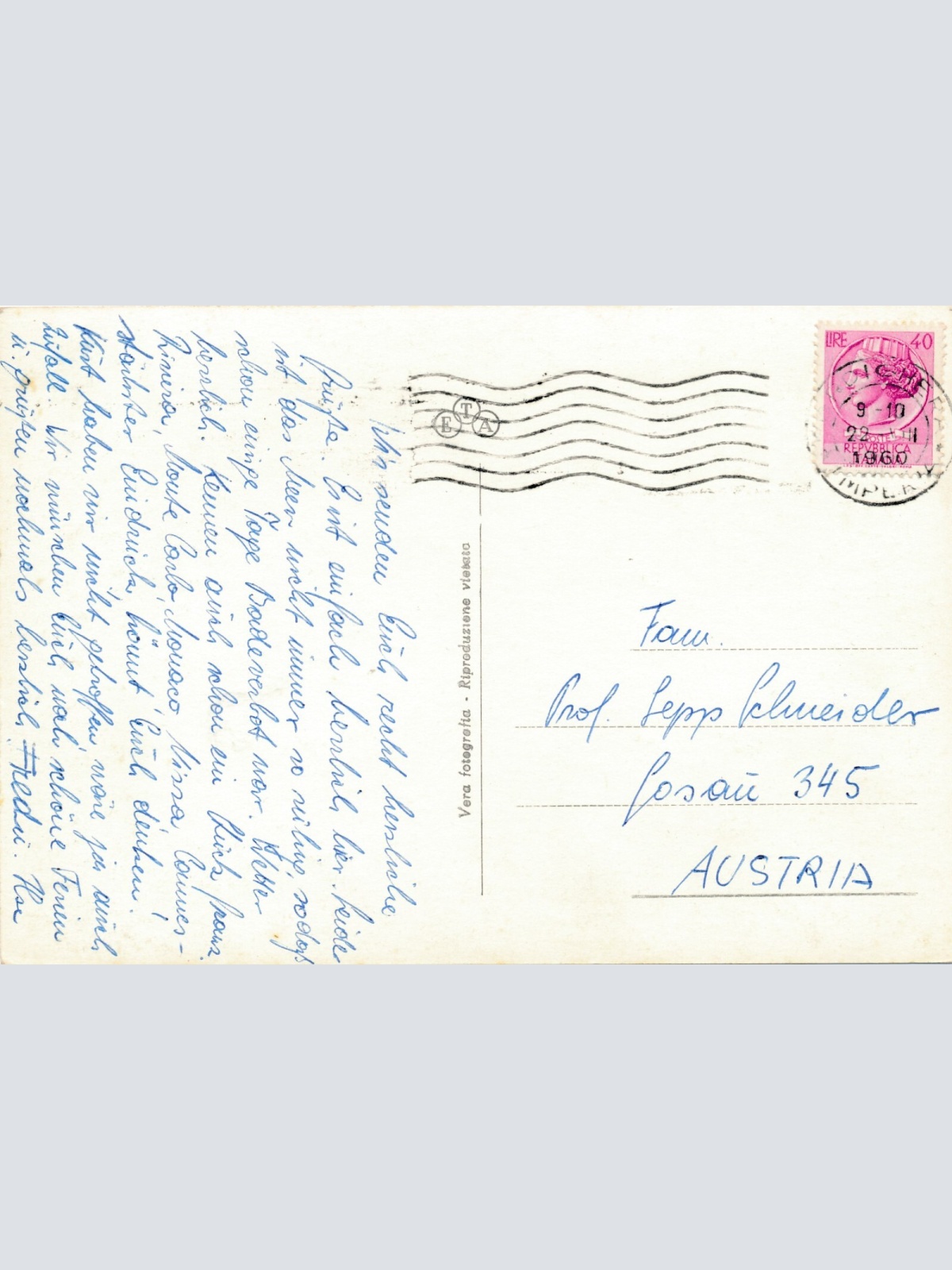 AK aus Rivieta dei fioti mit Strand Ansichtskarte Italien (8147)