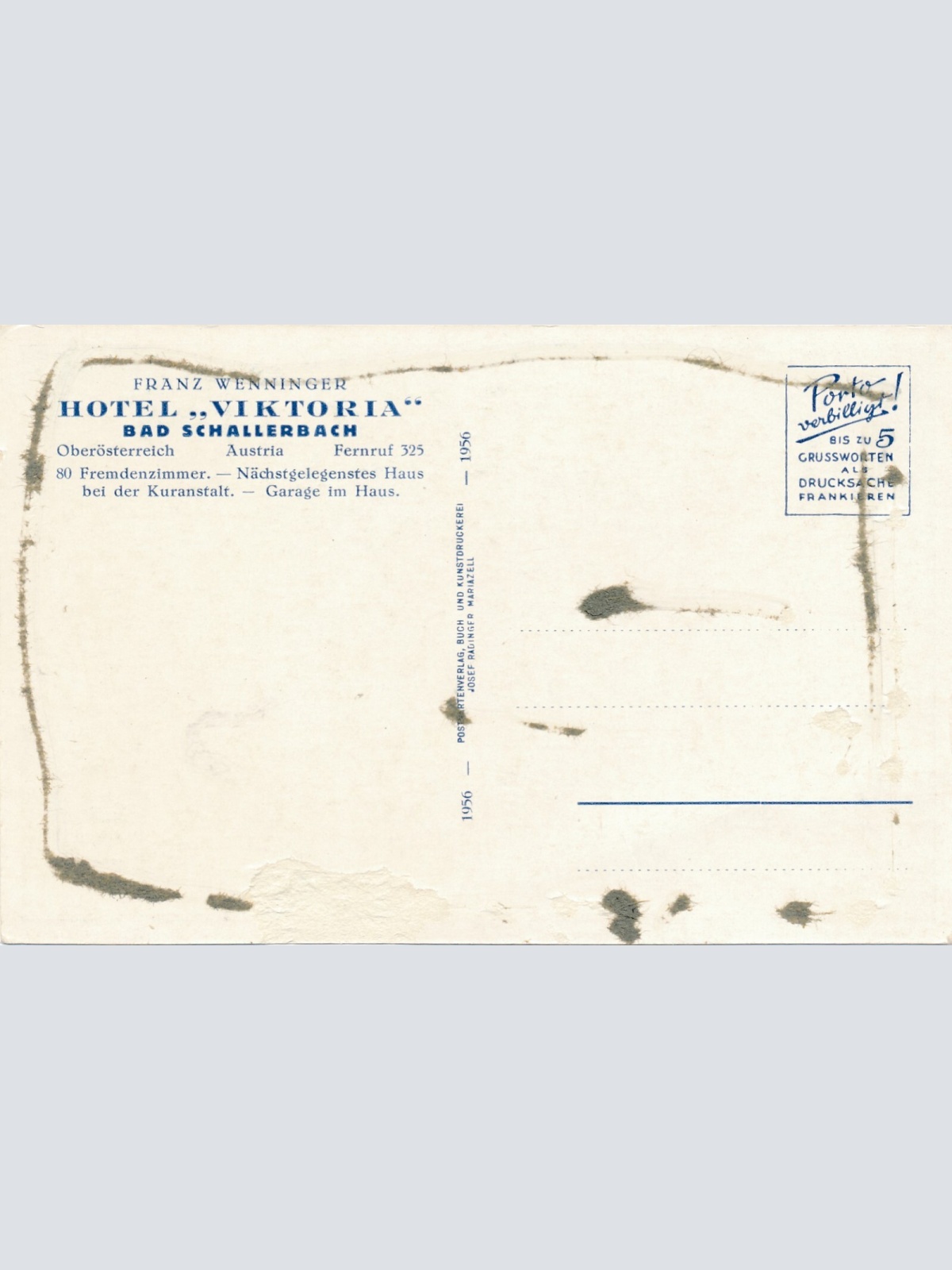 AK aus Bad Schallerbach mit Hotel Viktoria Oberösterreich (8167)