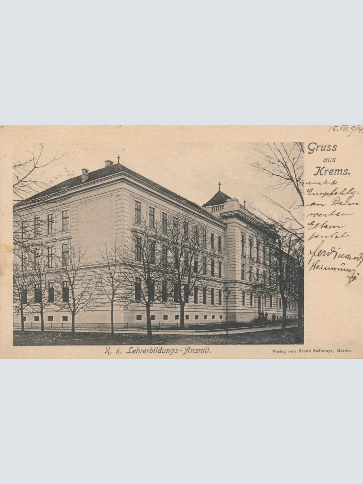 AK aus Krems K.K Lehrerbildungs Anstalt Niederösterreich (6641)