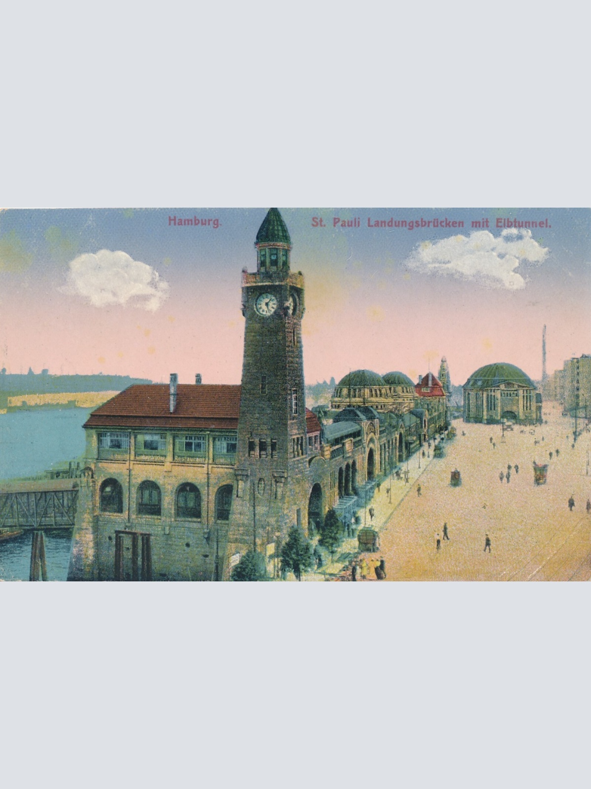 AK aus Hamburg St.Pauli Landungsbrücken Ansichtskarte (8262)