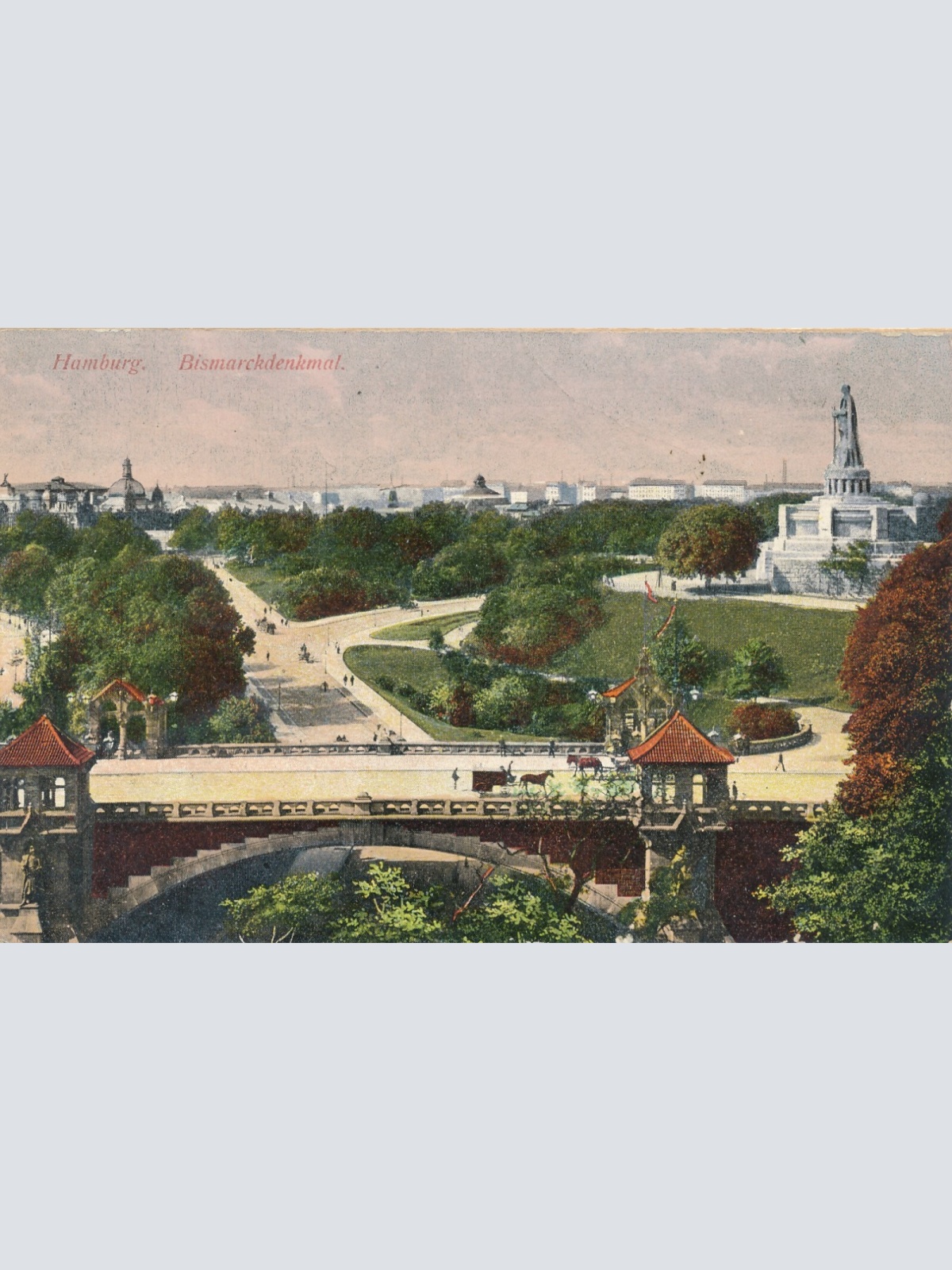 AK aus Hamburg mit Bismarckdenkmal Ansichtskarte (8261)