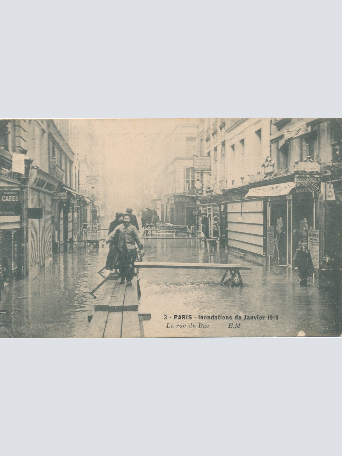 AK aus Paris Hochwasserkatastrophe Frankreich 1910 (6588)