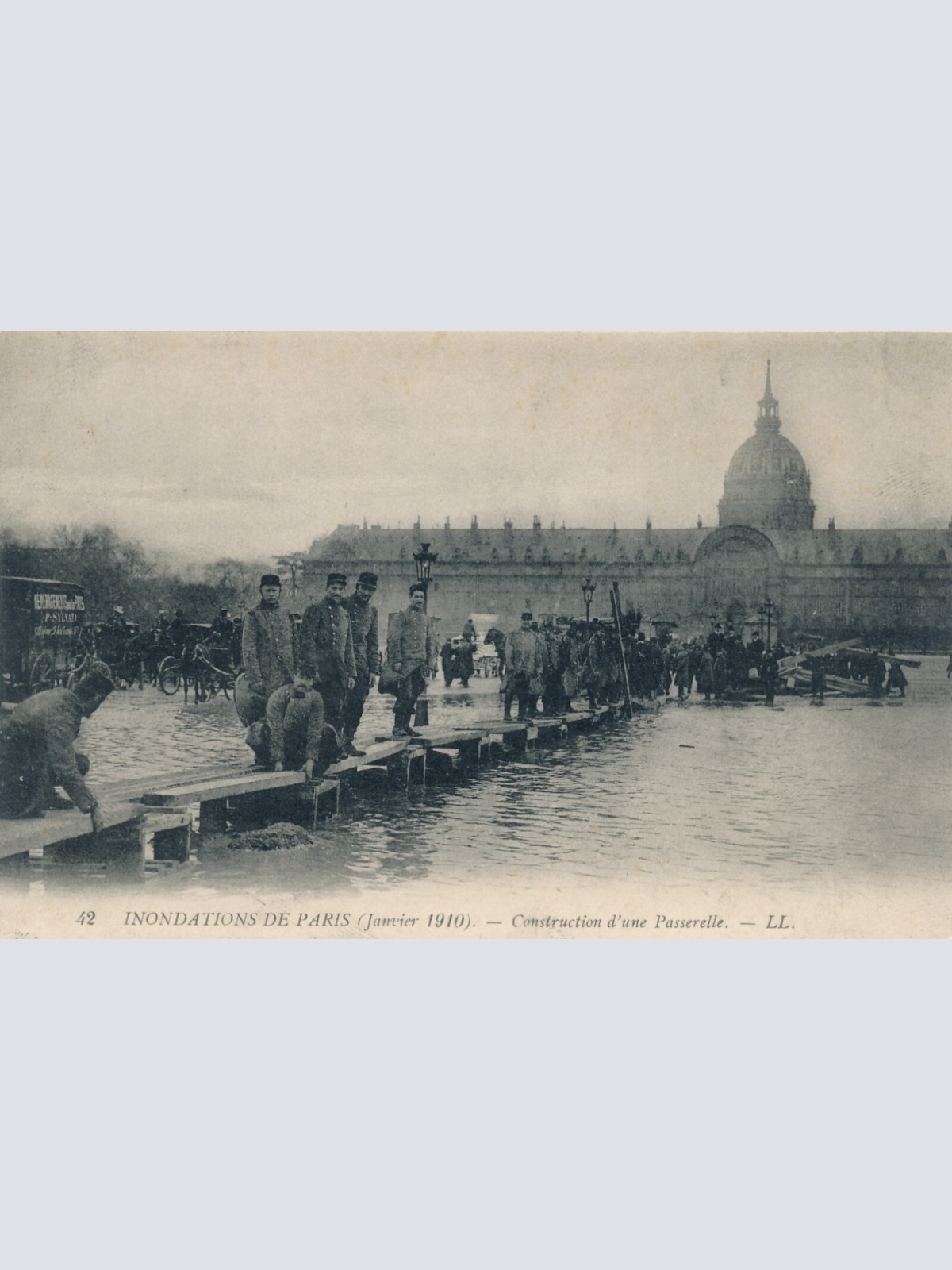 AK aus Paris Hochwasserkatastrophe Frankreich 1910 (6587)