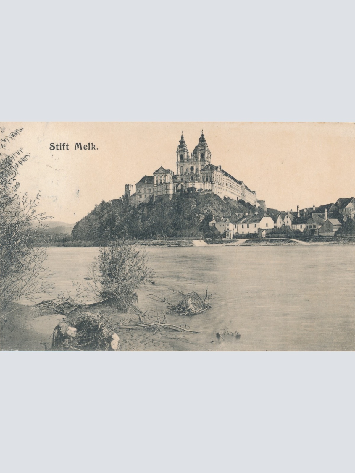 AK aus Melk mit Stift Niederösterreich Ansichtskarte (8097)