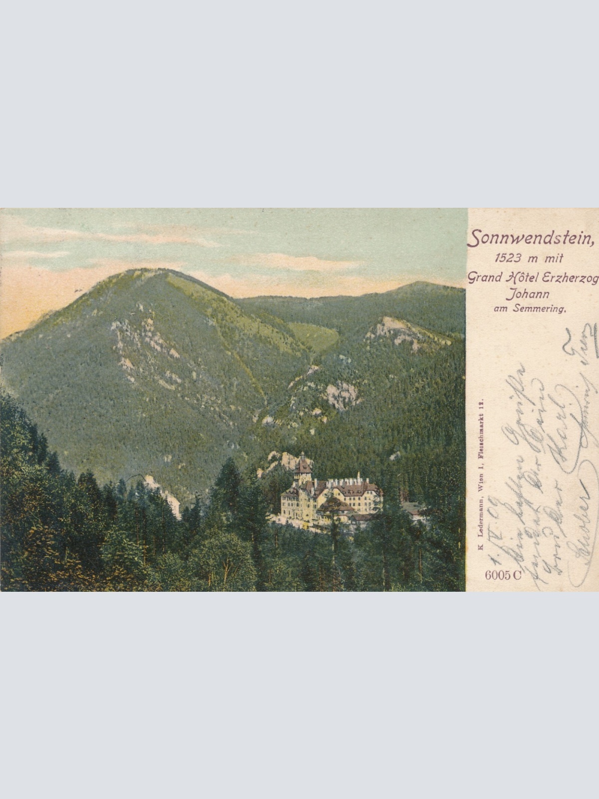 AK vom Sonnwendstein mit Grand Hotel Erzherzog Niederösterreich (8099)