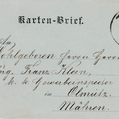 Ganzsachen - Kartenbrief 1890 aus Teschen (8539)