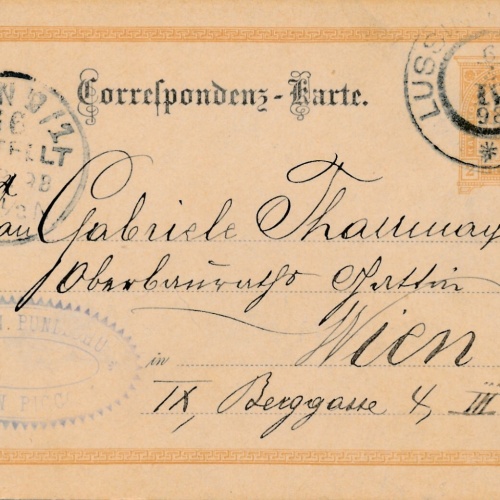 2 Kreuzer Ganzsachen - Karte 1898 aus Lussinpicolo (8542)