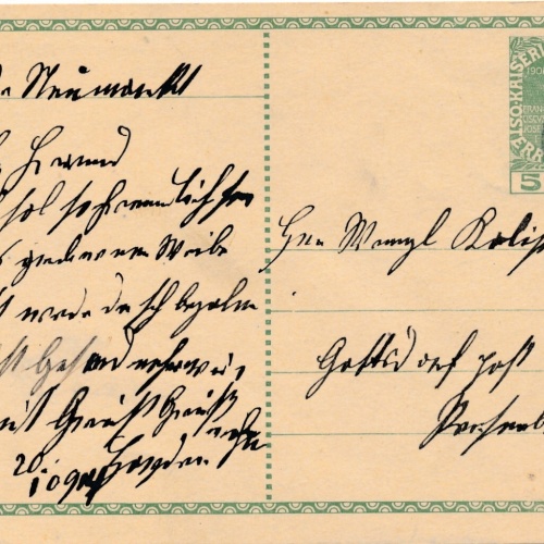 5 Heller Ganzsachen - Karte 1914 aus Neumarkt (8545)