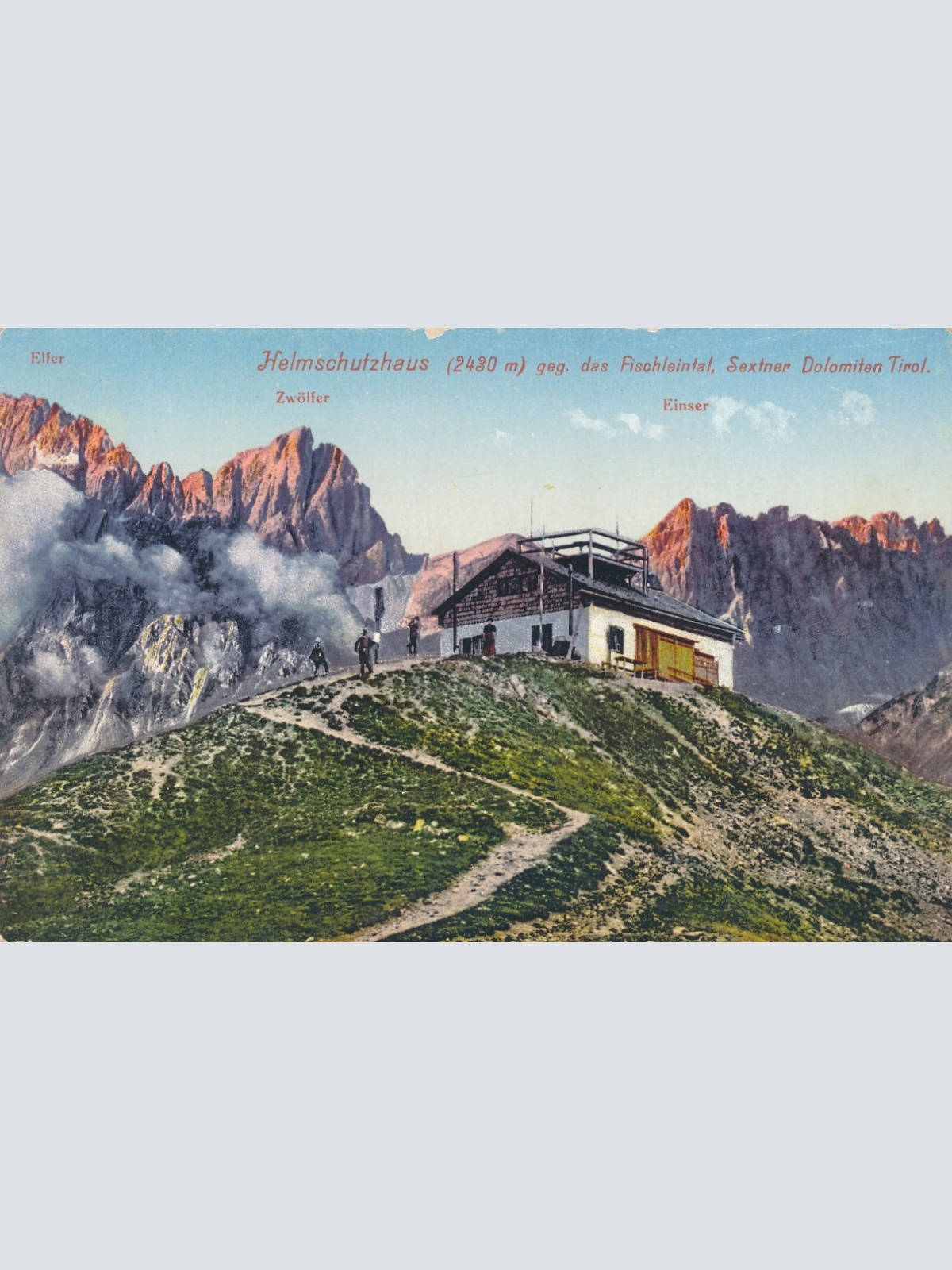 AK vom Helmschutzhaus Italien Ansichtskarte (8552)