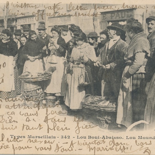 AK aus Marseille auf dem Markt Frankreich Ansichtskarte (8572)