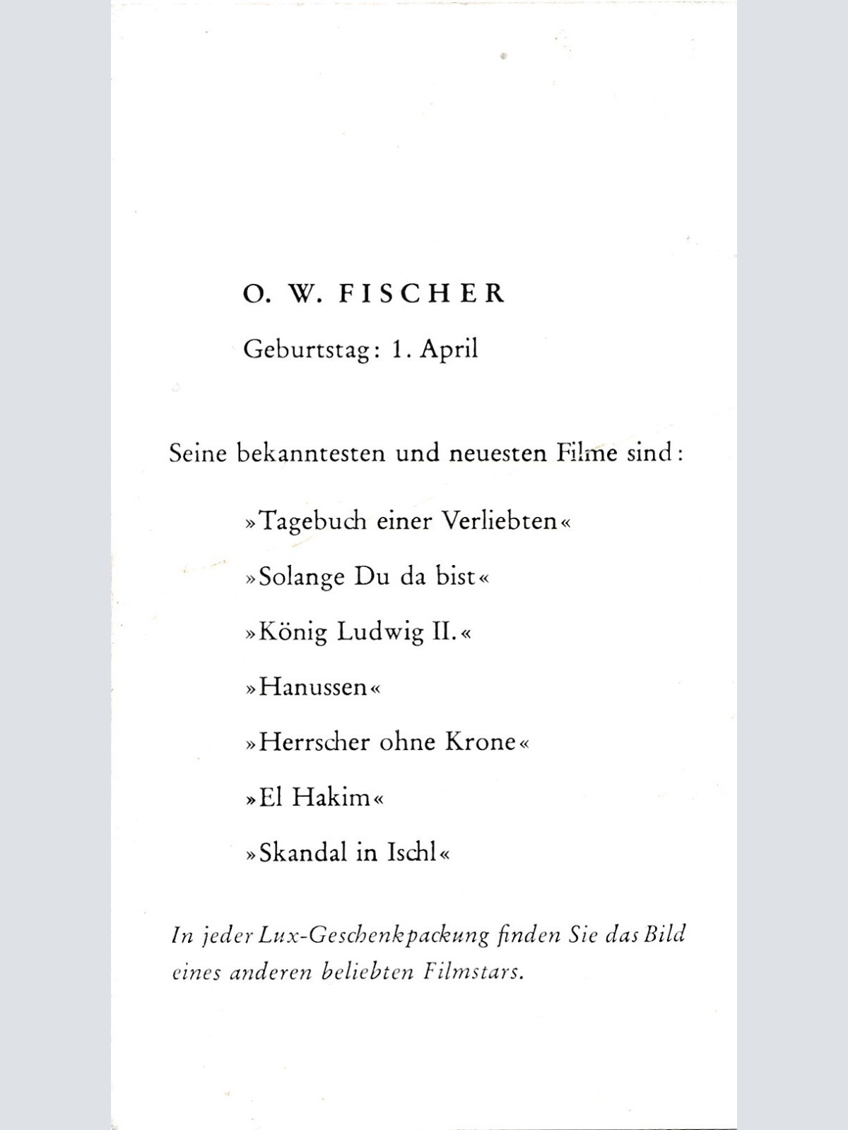 AK, O. W. Fischer (S2202)