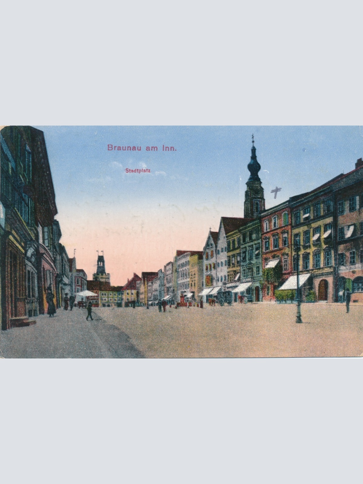 AK aus Braunau am Inn Stadtplatz Oberösterreich Ansichtskarte (8498)