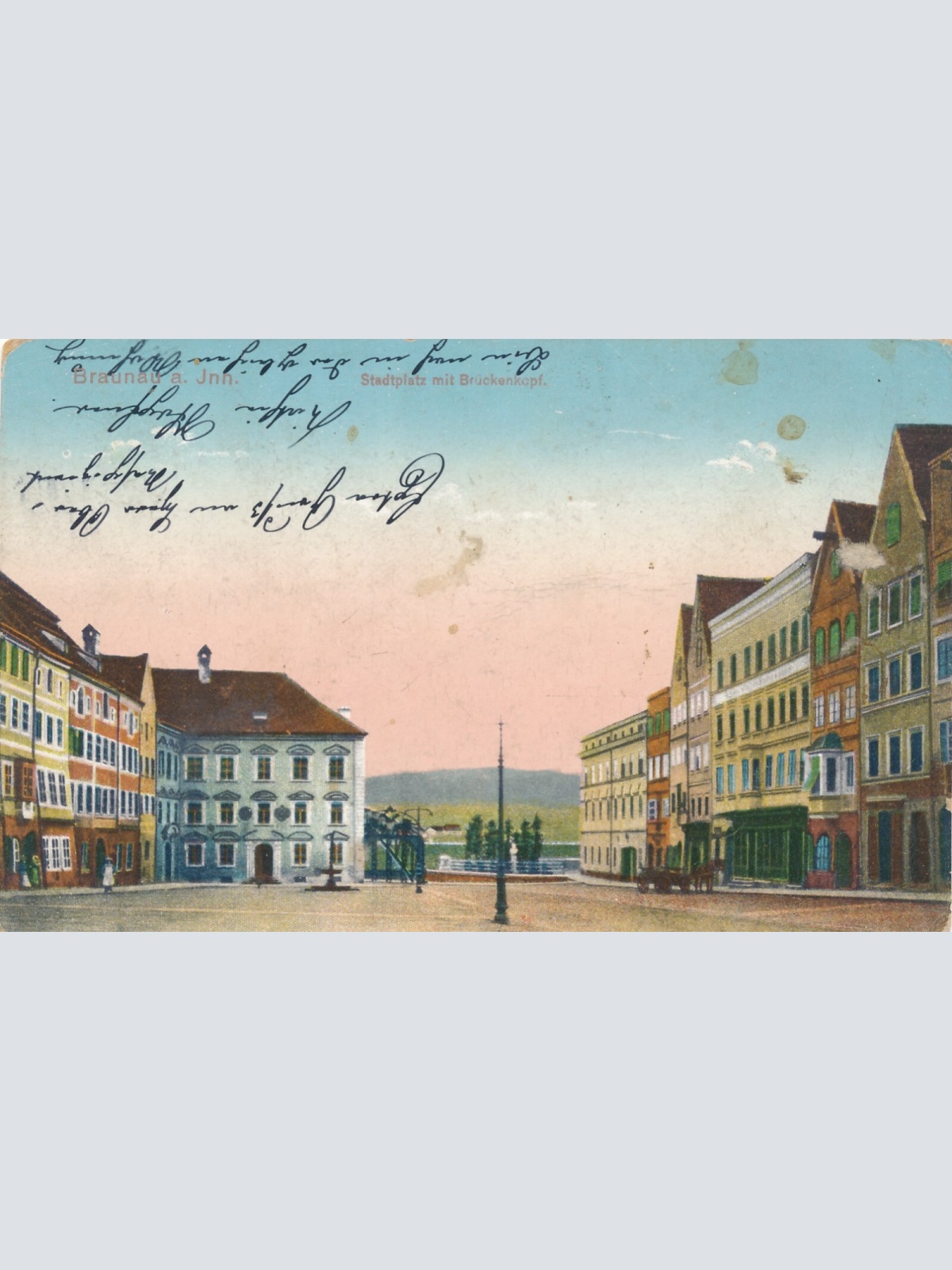 AK aus Braunau Stadtplatz Oberösterreich Ansichtskarte (8491)