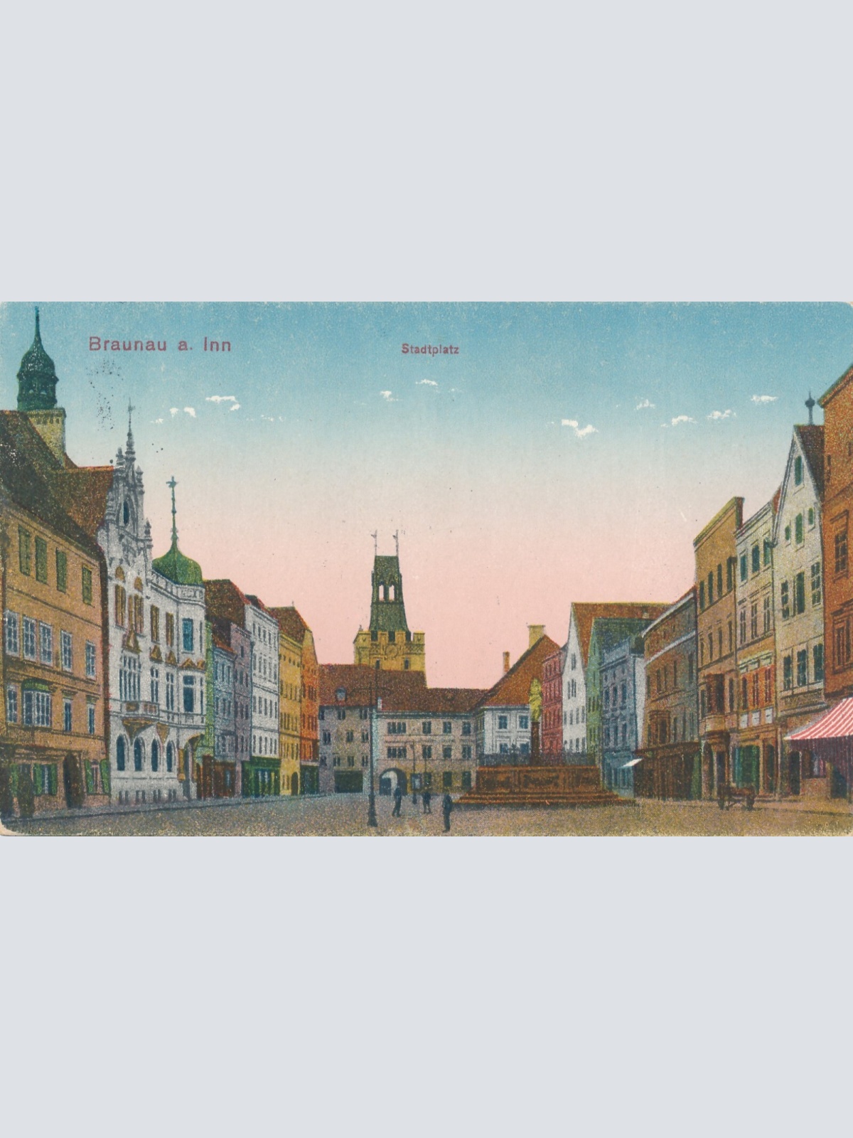 AK aus Braunau am Inn Stadtplatz Oberösterreich Ansichtskarte (8496)
