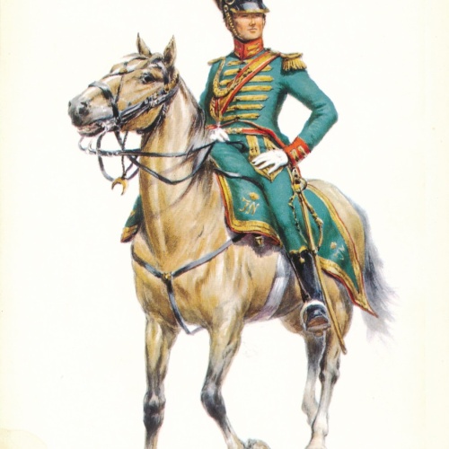 AK Uniform Königreich Westfalen 1810 Garde Rittmeister Ansichtskarte (8711)