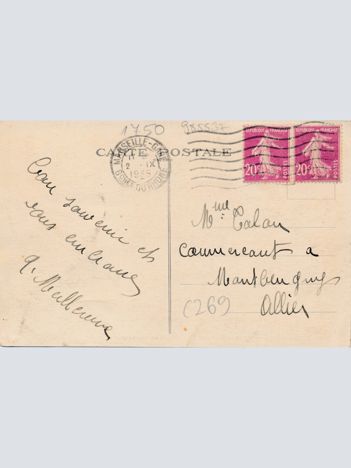 AK aus Marseille auf dem Markt Frankreich Ansichtskarte (8574)