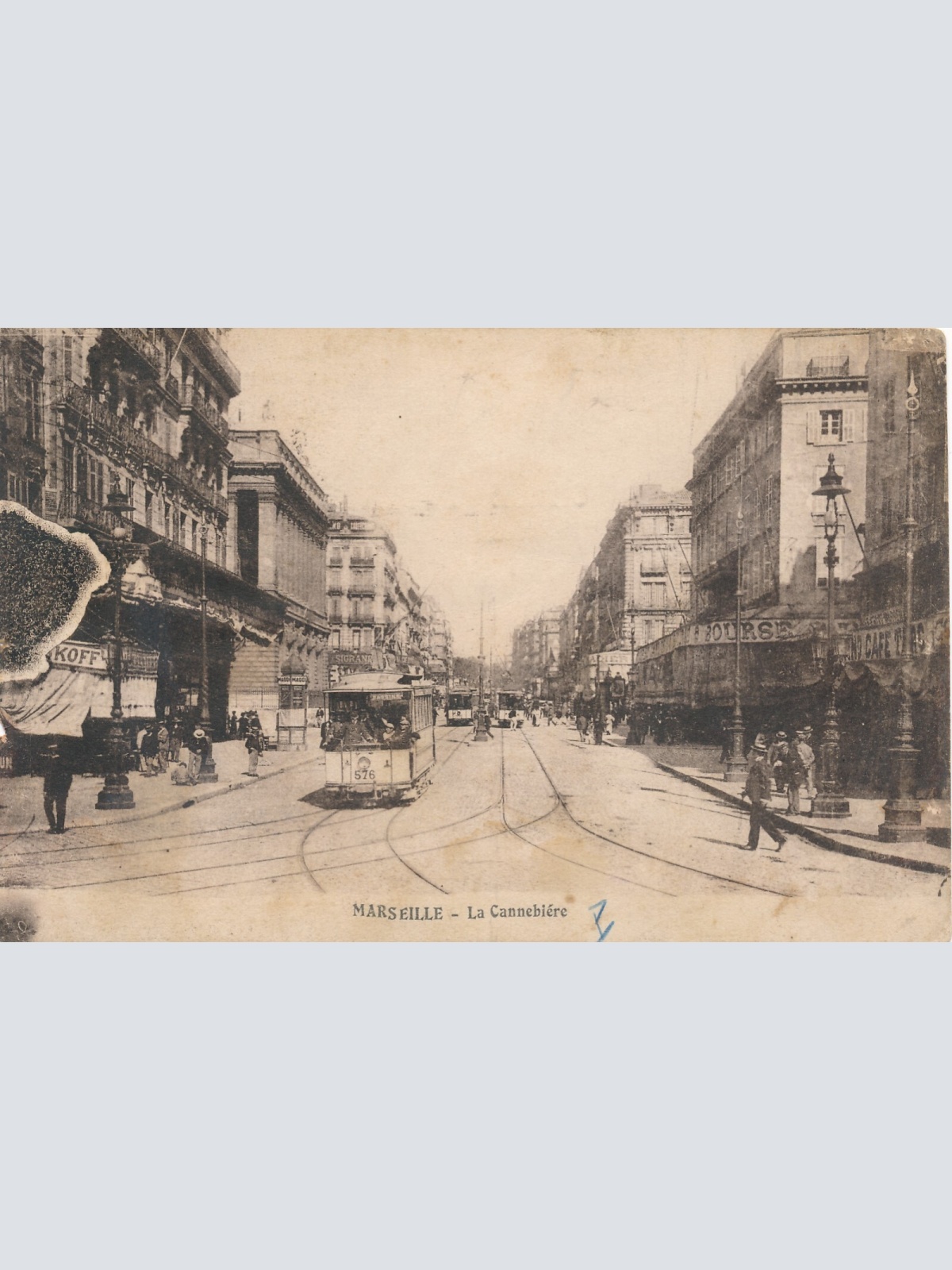 AK aus Marseille Stadt mit Strassebahn Frankreich Ansichtskarte (8599)