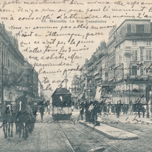 AK aus Marseille Stadt mit Strassebahn Frankreich Ansichtskarte (8600)