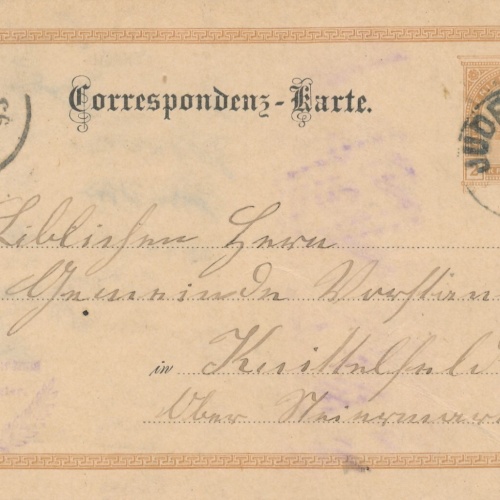 2 Kreuzer Ganzsachen - Karte 1895 aus Judenburg (8398)