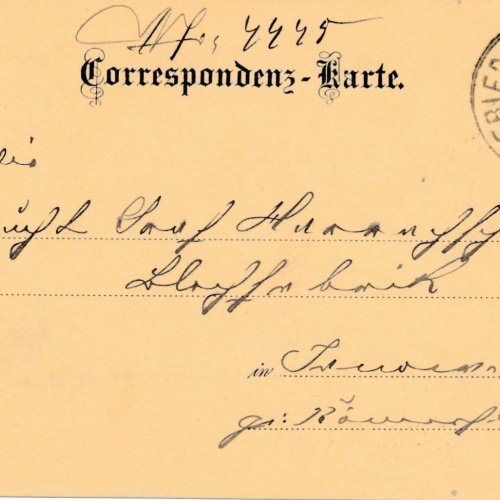 2 Kreuzer Ganzsachen - Karte 1887 aus Friedland (8399)