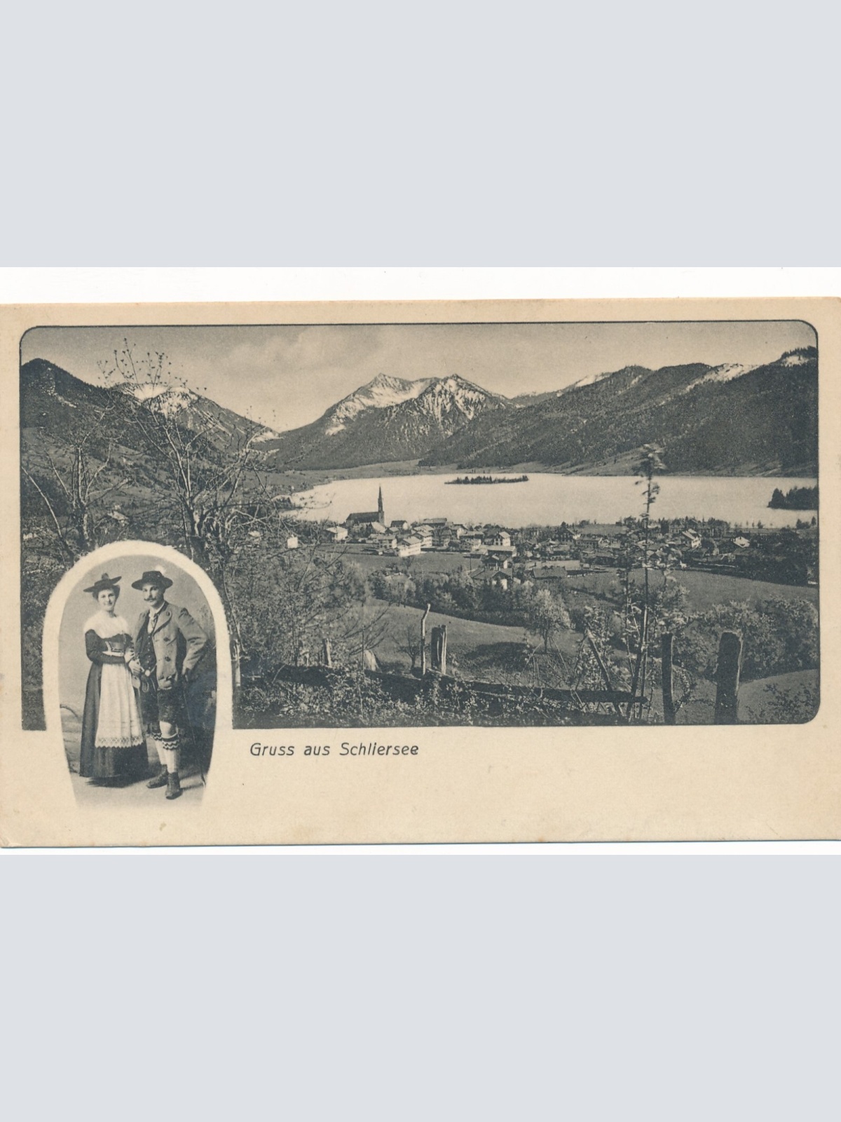 AK gruss aus Schliersee Bayern Ansichtskarte (8410)