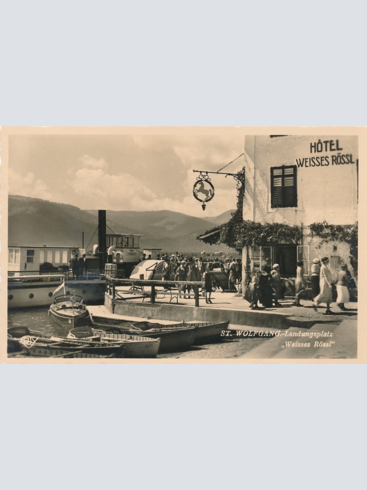 AK aus St. Wolfgang mit Weisses Rössl Oberösterreich Ansichtskarte (8915)