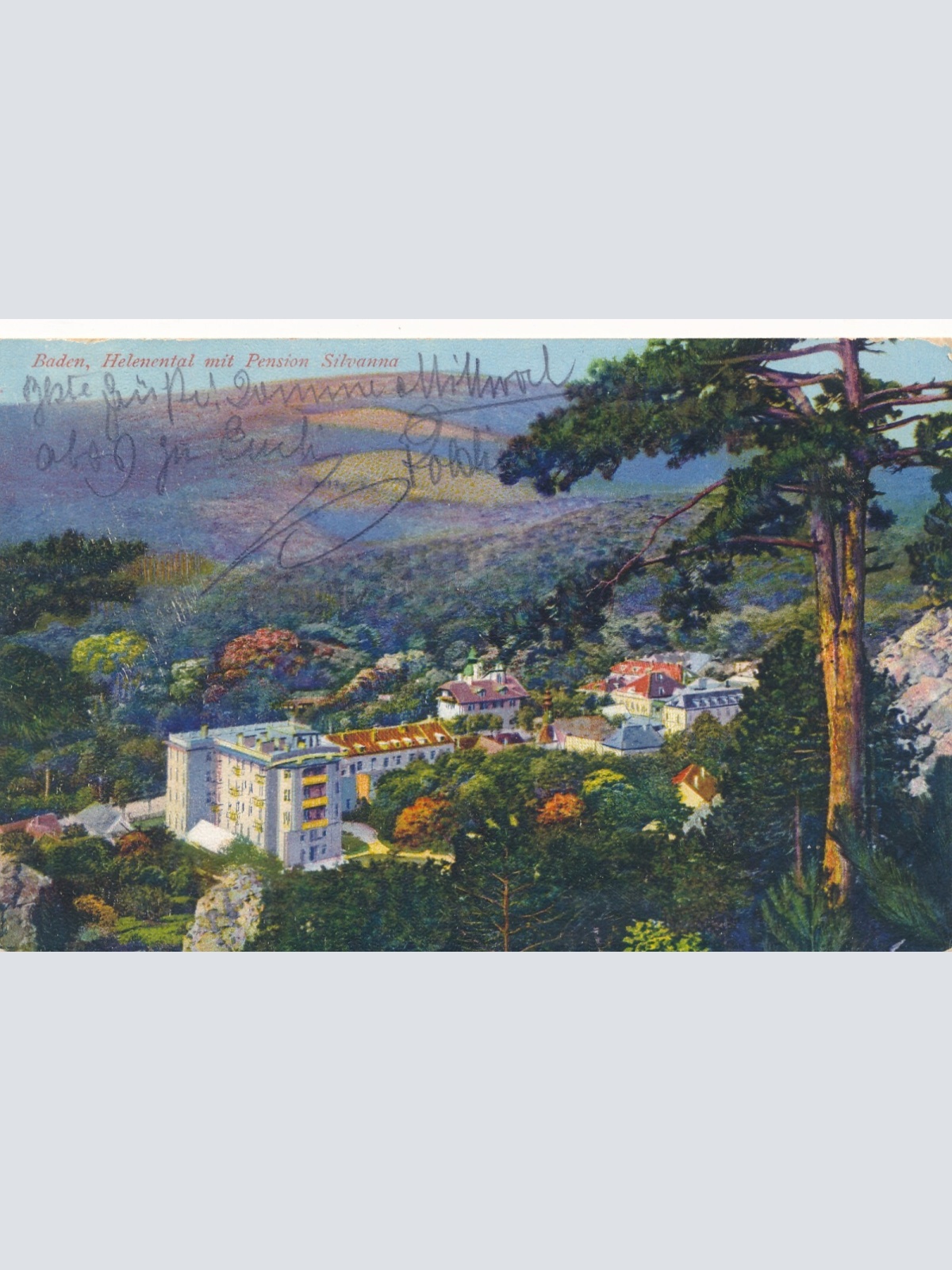 AK aus Baden mit Pension Silvanna Niederösterreich Ansichtskarte (8357)