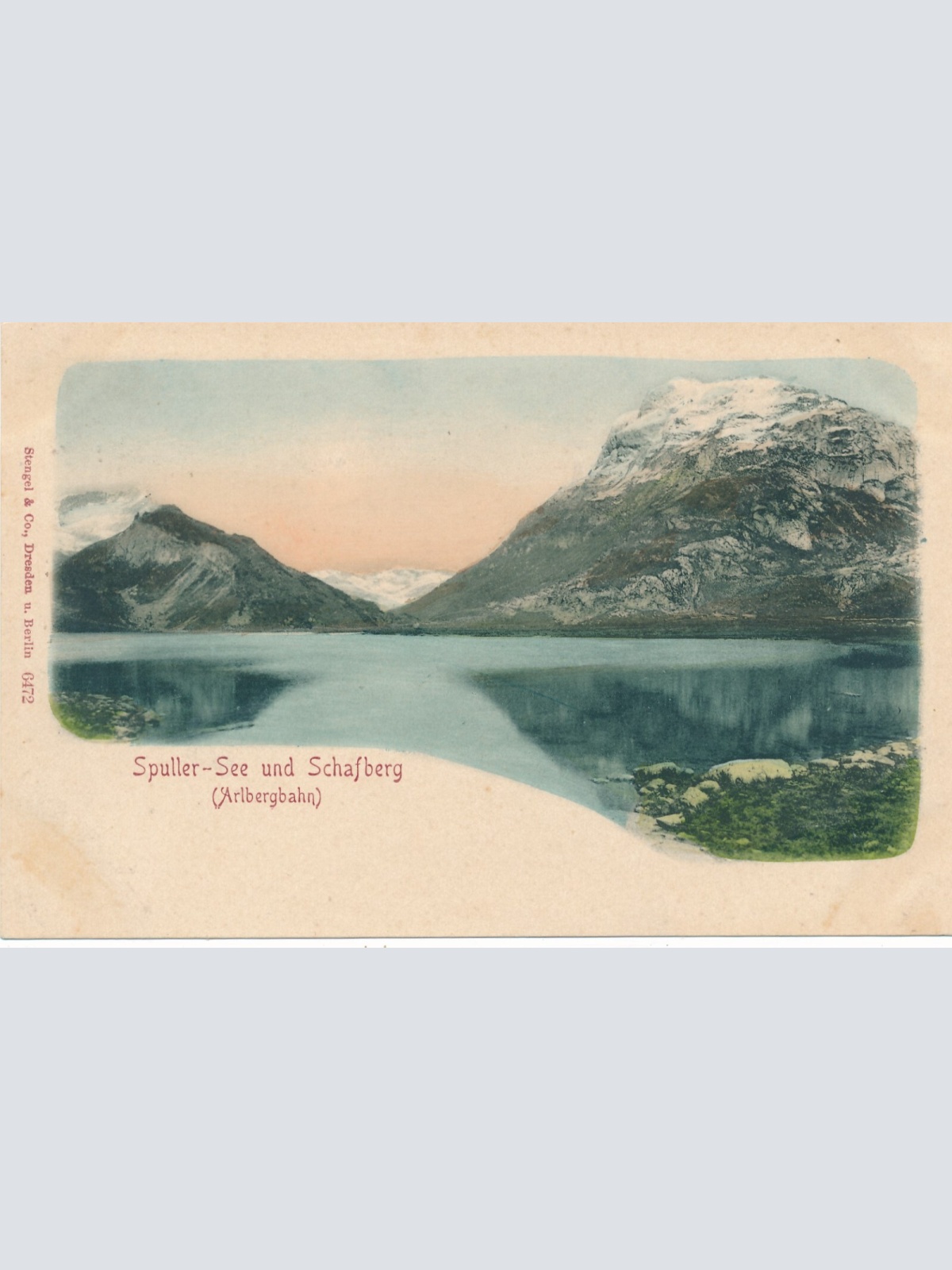AK Spuller See und Schafberg Vorarlberg Ansichtskarte (8347)