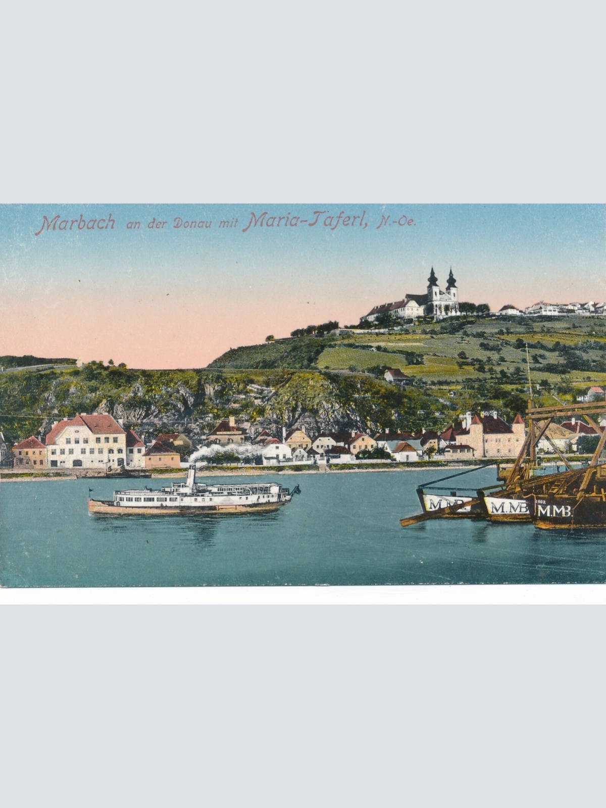 AK aus Marbach mit Dampfer Niederösterreich Ansichtskarte (8349)